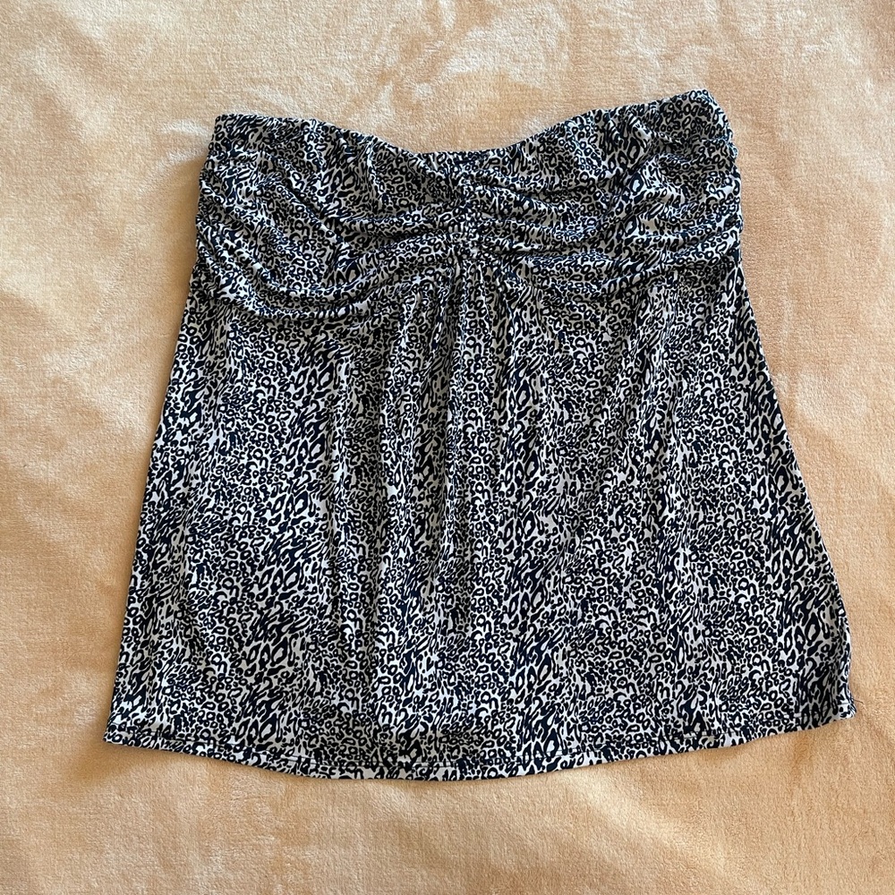 Torrid Black and White Animal Print Top